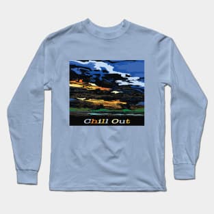 Chill out retro sky sun and sea beautiful natural Long Sleeve T-Shirt